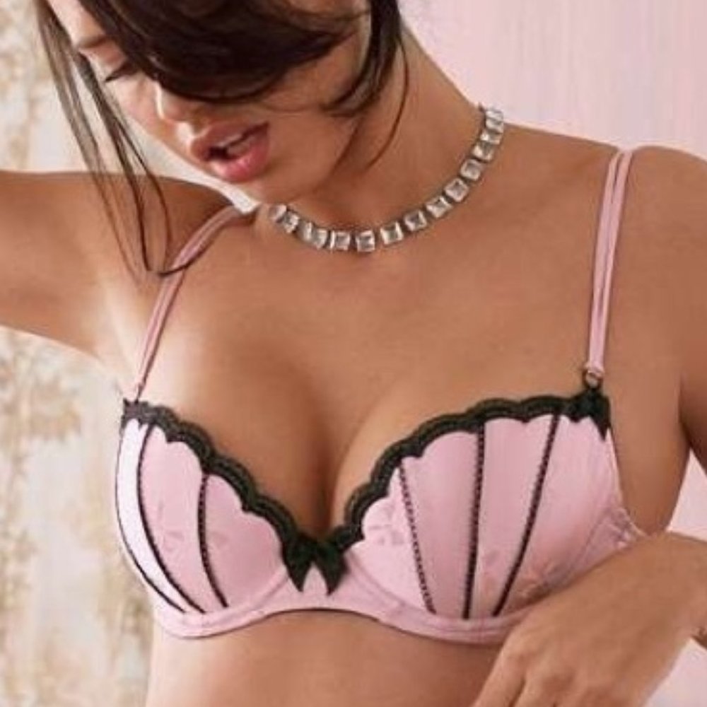 Victoria's Secret Pink Satin Balconette Bra